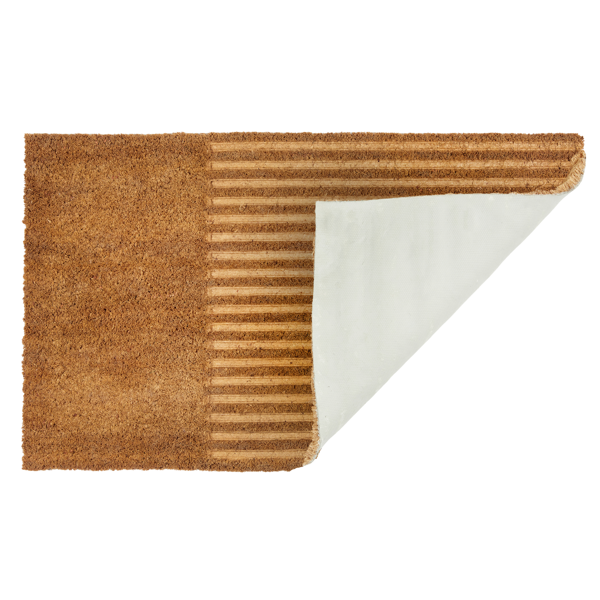 Fußmatte 'Coco Shape' ca. 45 x 75 cm Streifen natur