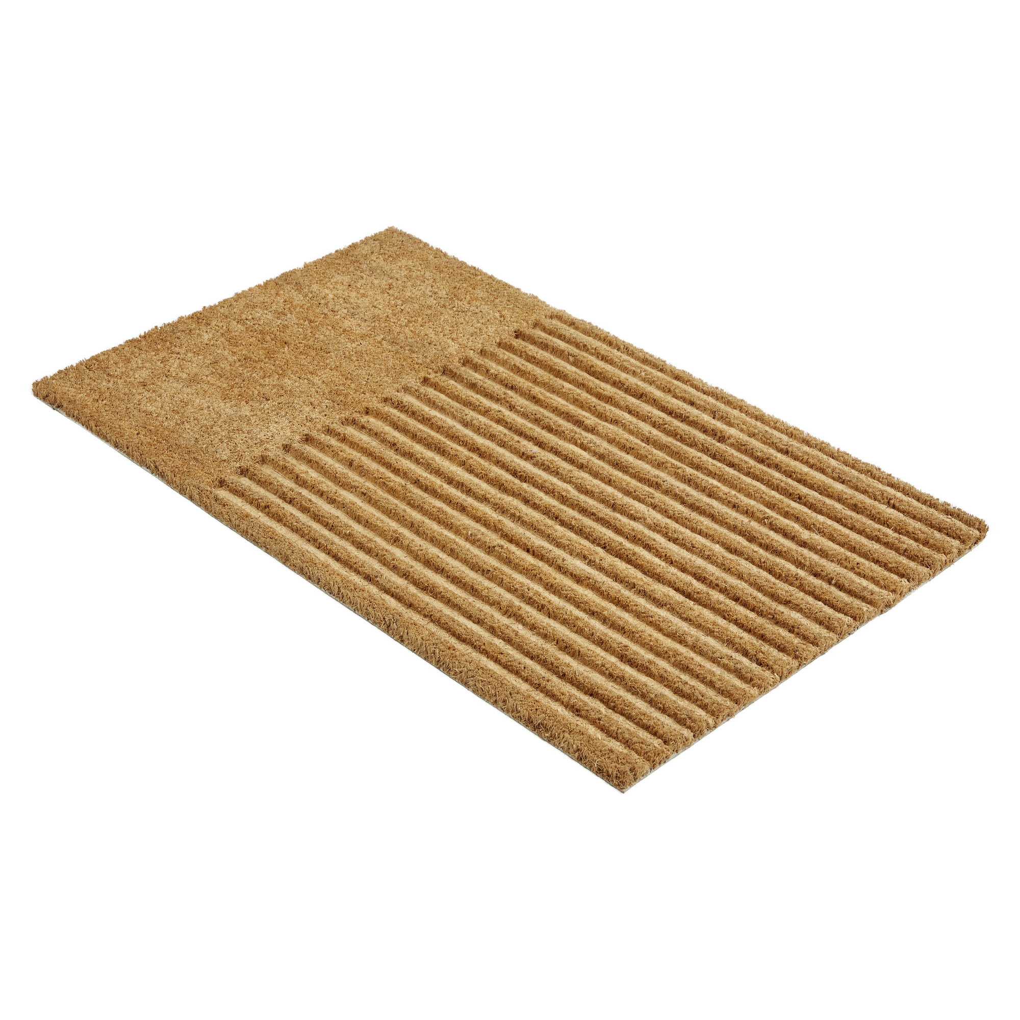 Fußmatte 'Coco Shape' ca. 45 x 75 cm Streifen natur