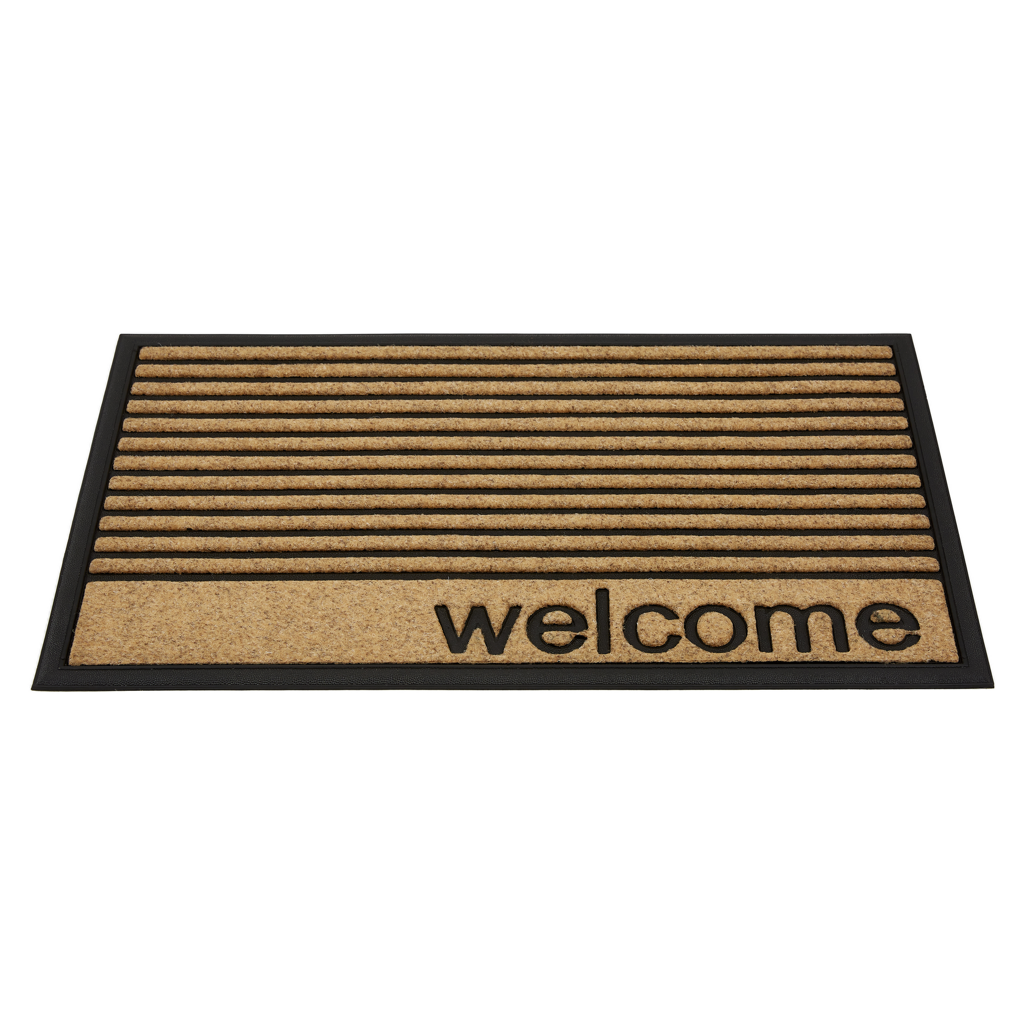 Fußmatte 'Border Graphic' ca. 45 x 75 cm Welcome Streifen natur
