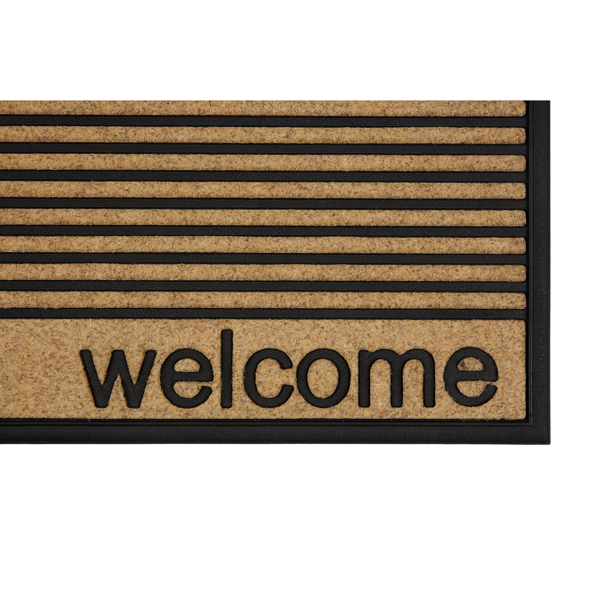 Fußmatte 'Border Graphic' ca. 45 x 75 cm Welcome Streifen natur
