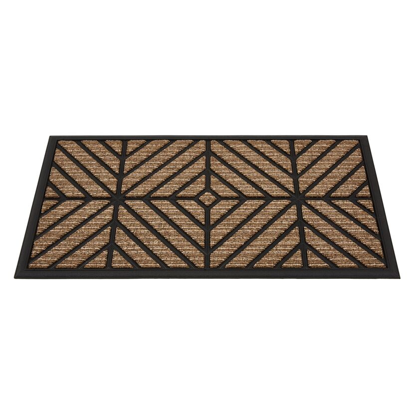 Fußmatte 'Border Graphic' ca. 45 x 75 cm Raute braun