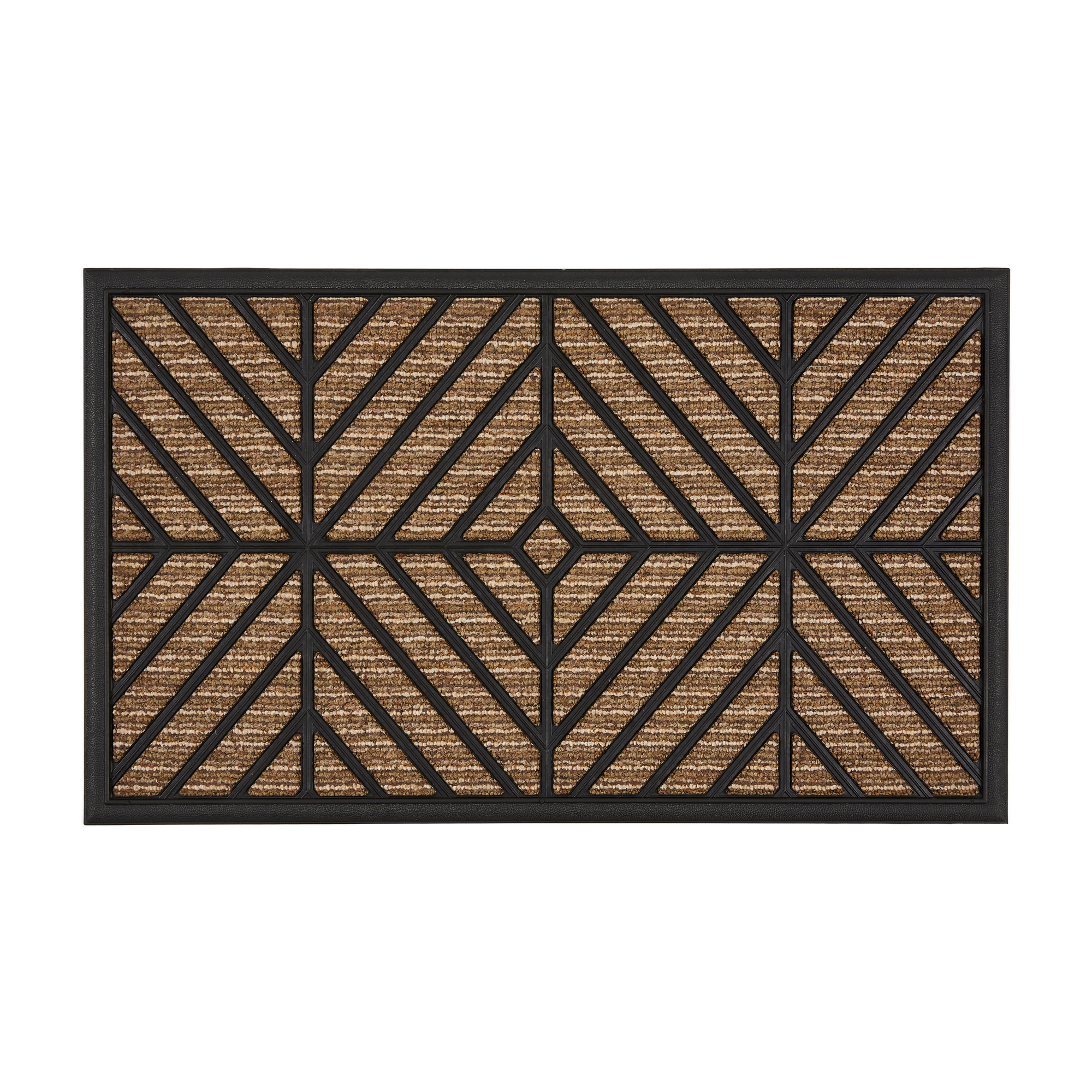 Fußmatte 'Border Graphic' ca. 45 x 75 cm Raute braun