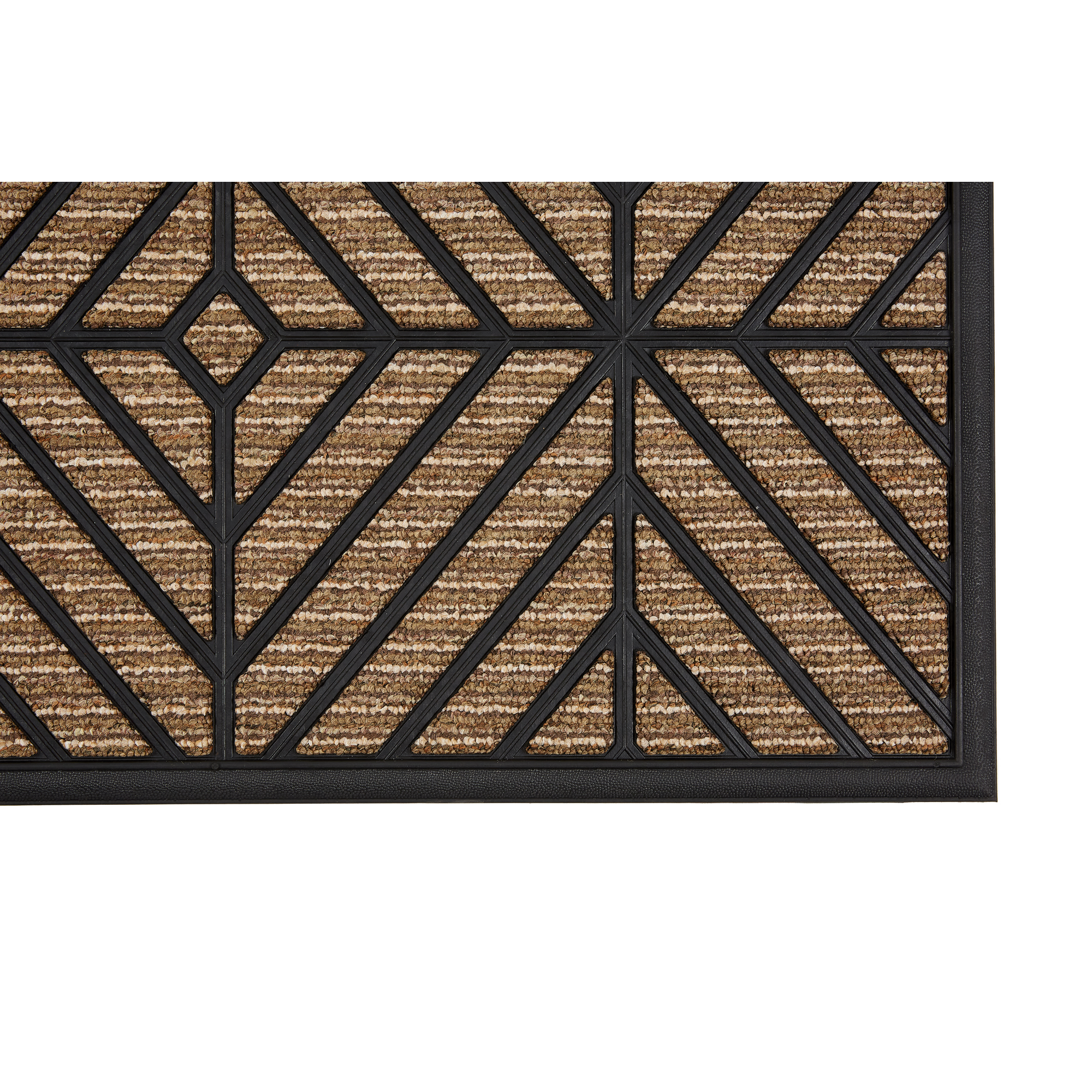 Fußmatte 'Border Graphic' ca. 45 x 75 cm Raute braun