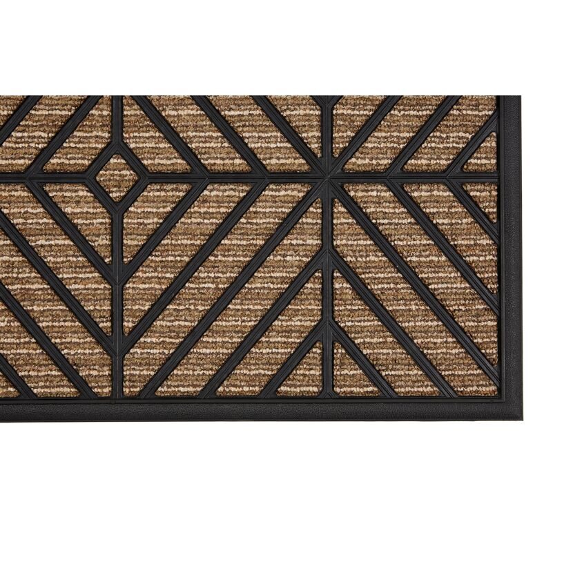 Fußmatte 'Border Graphic' ca. 45 x 75 cm Raute braun
