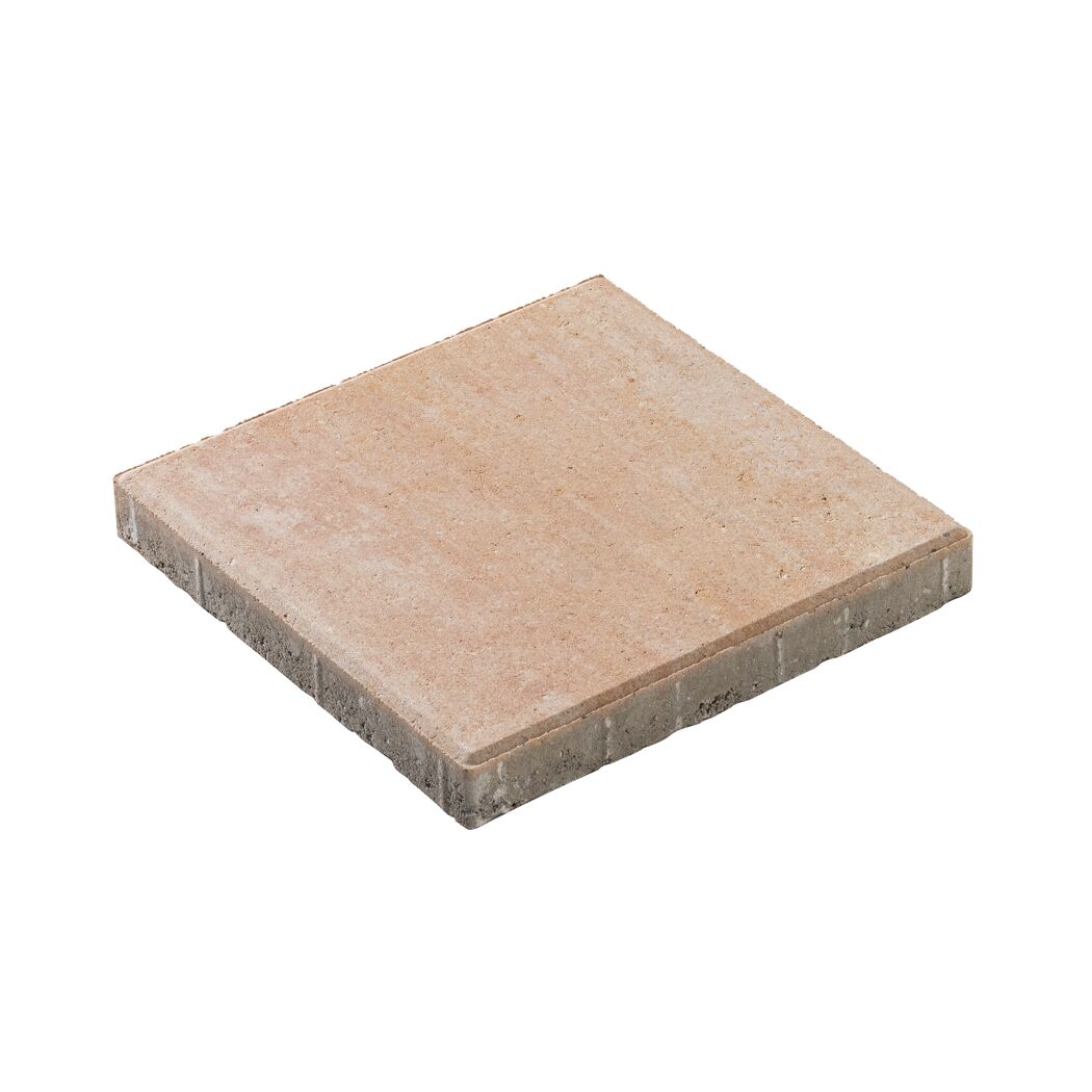 Terrassenplatte 'T-Court Solid' Beton sandsteinfarben 30 x 30 x 4 cm