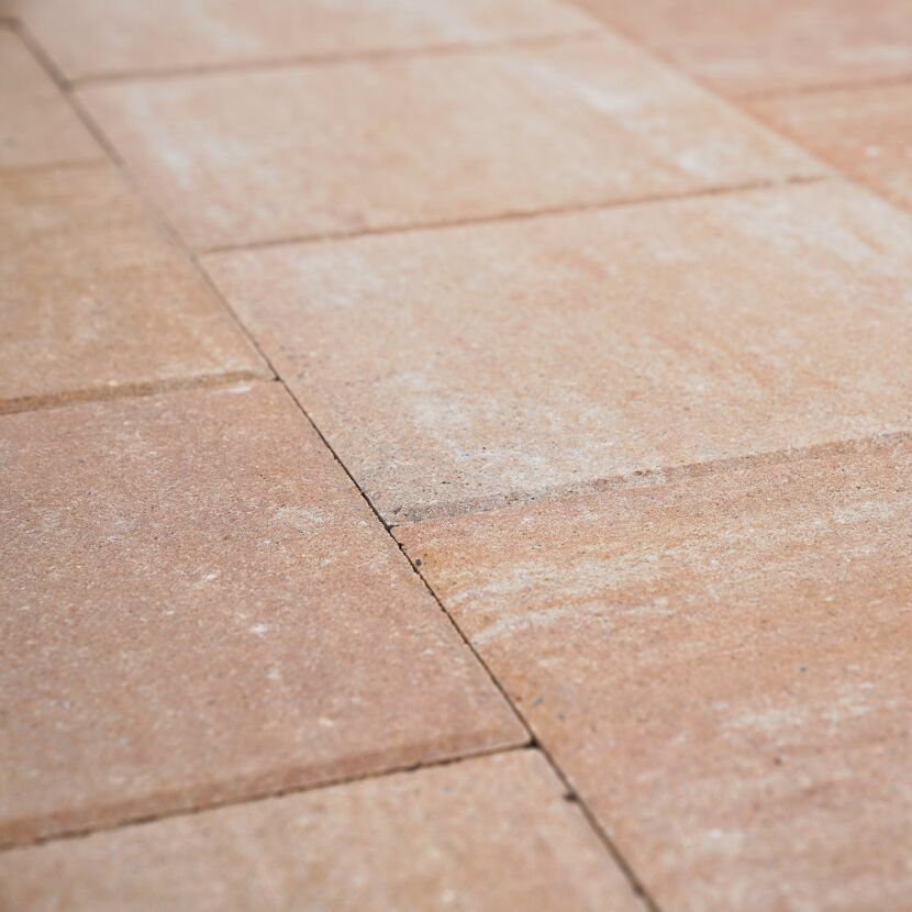 Terrassenplatte 'T-Court Solid' Beton sandsteinfarben 30 x 30 x 4 cm