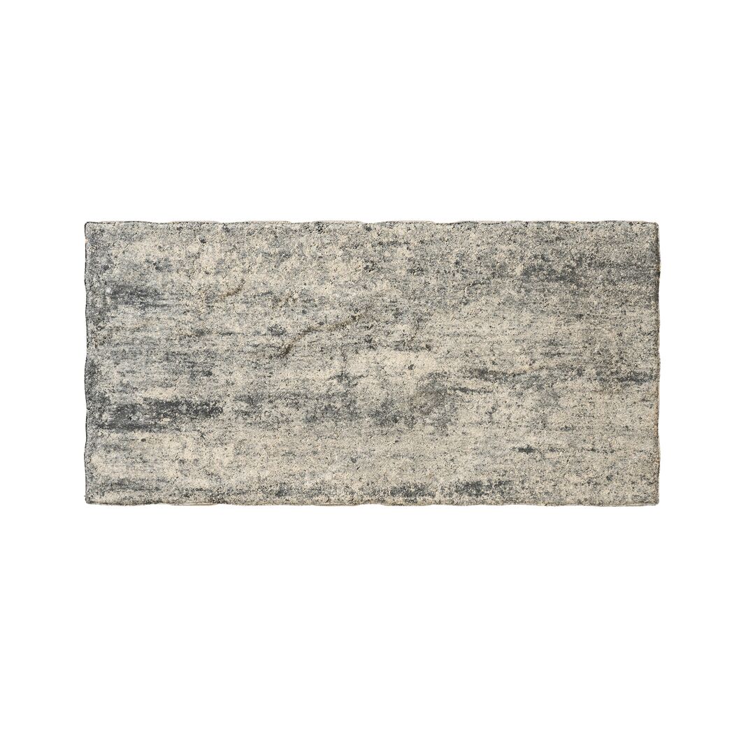 Terrassenplatte 'T-Court Glad' Beton weiß/schwarz 48 x 24 x 3 cm
