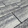 Terrassenplatte 'T-Court Glad' Beton weiß/schwarz 48 x 24 x 3 cm