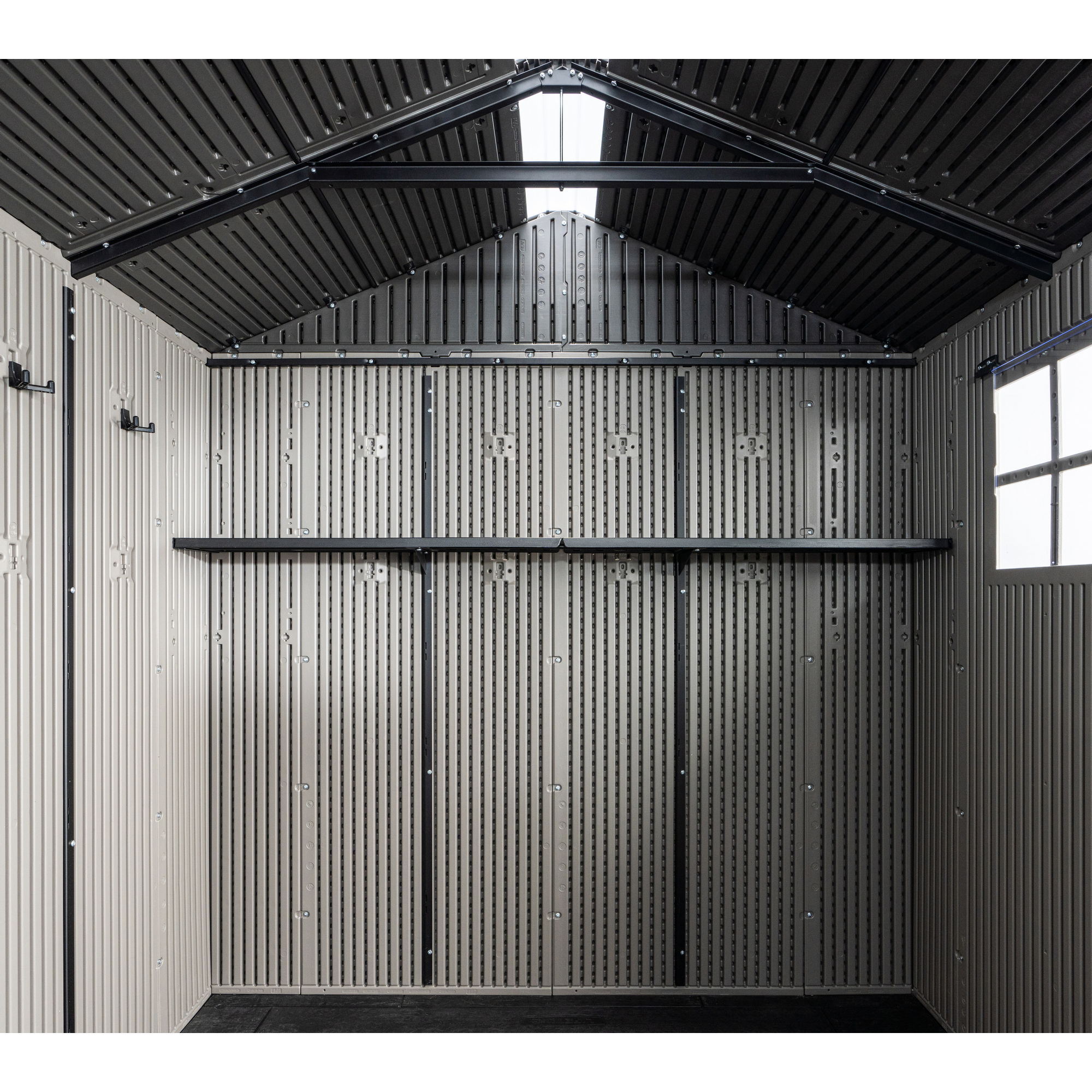 Kunststoff-Gerätehaus 'Kentucky' grau 427 x 206 x 265 cm