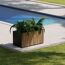 Pflanzkübel 'Deco Planter M' holzfarben/schwarz 100 x 50 x 50 cm
