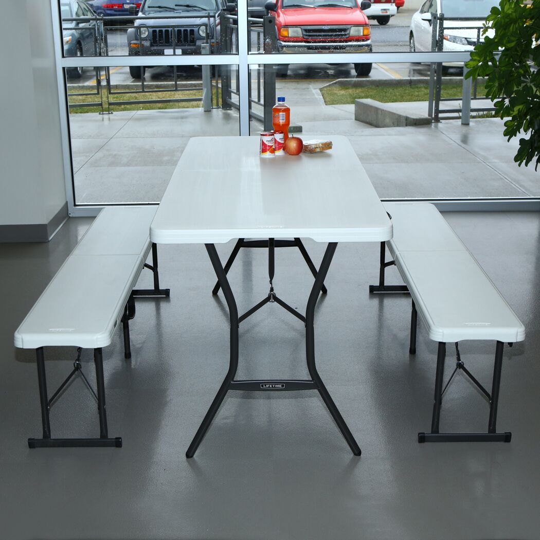 Bierzeltgarnitur klappbar Stahl/Kunststoff 3-teilig