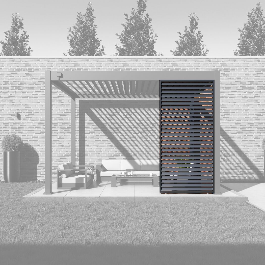 Lamellen Sichtschutz für Pergola 'Grand Tuscan 12' anthrazit 114 x 234 cm