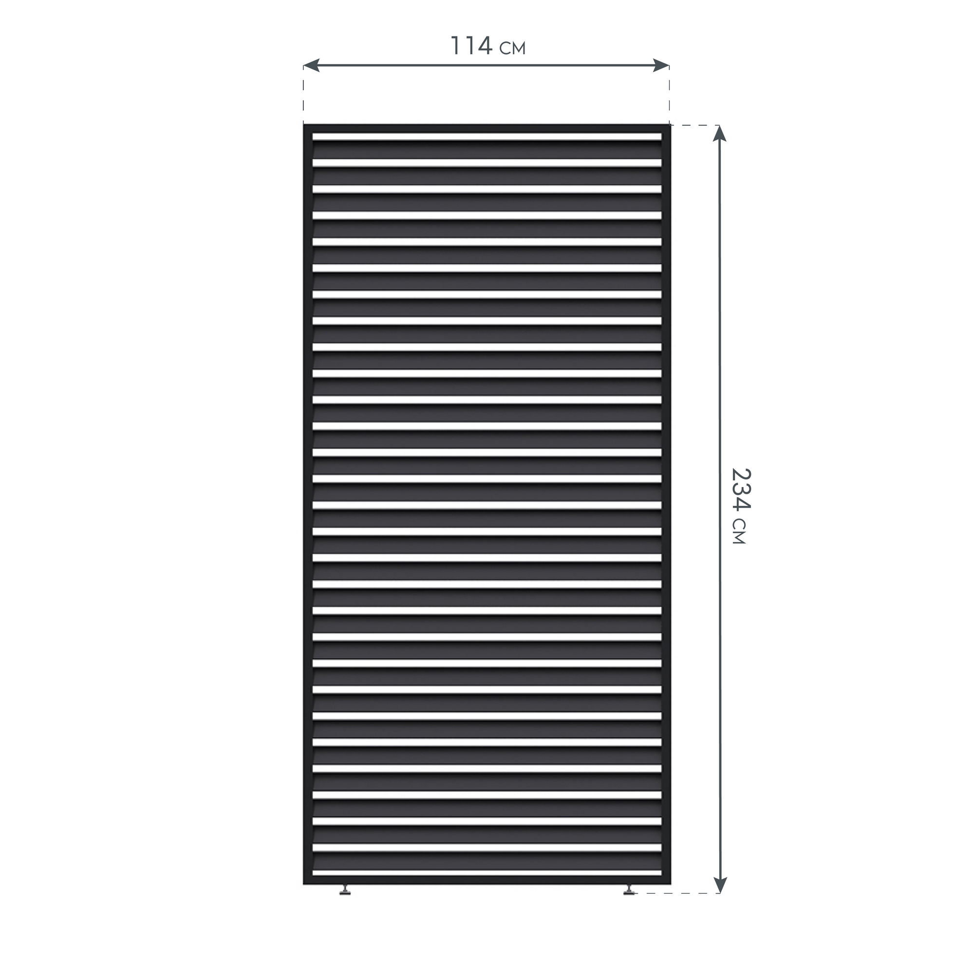 Lamellen Sichtschutz für Pergola 'Grand Tuscan 12' anthrazit 114 x 234 cm