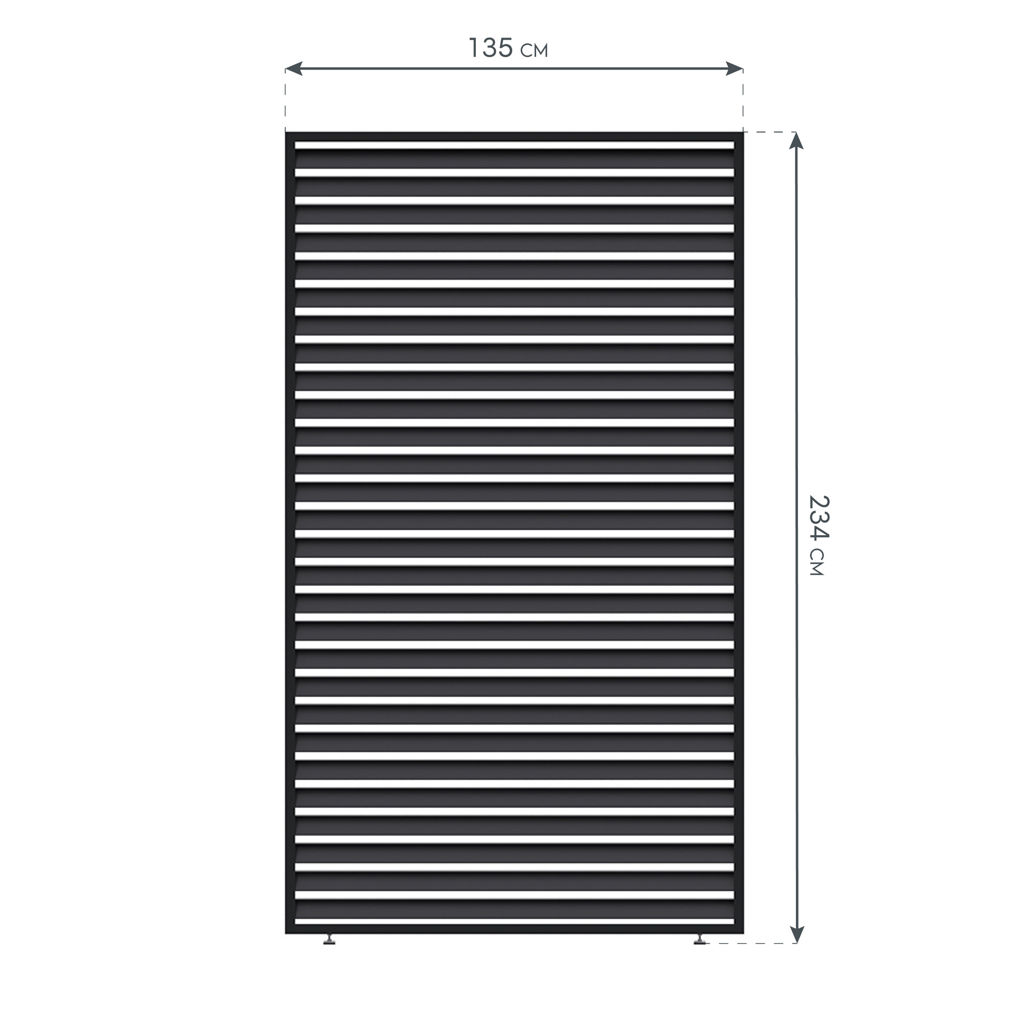 Lamellen Sichtschutz für Pergola 'Grand Tuscan 14' anthrazit 135 x 234 cm