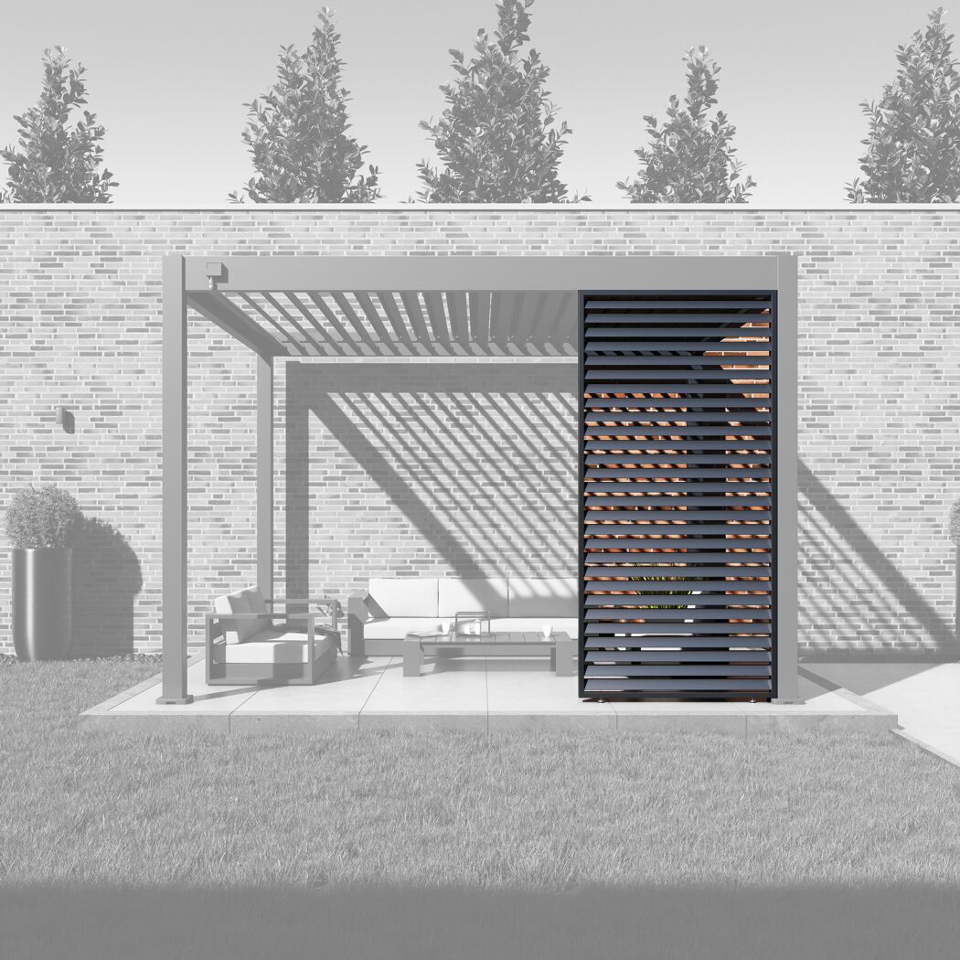 Lamellen Sichtschutz für Pergola 'Grand Tuscan 10' anthrazit 94 x 234 cm