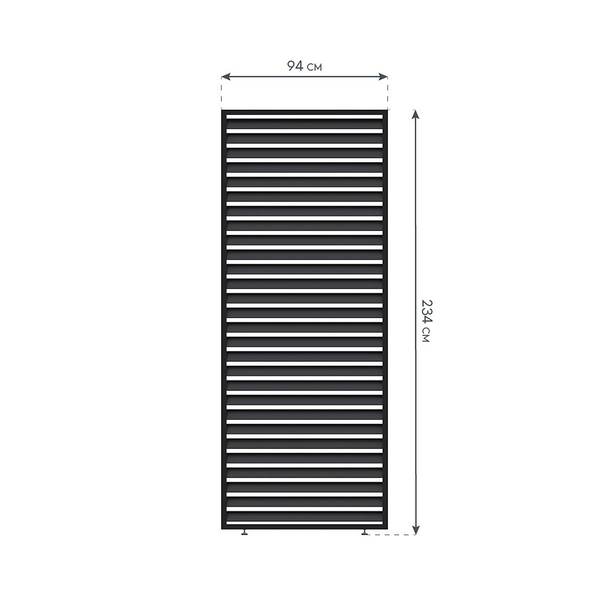 Lamellen Sichtschutz für Pergola 'Grand Tuscan 10' anthrazit 94 x 234 cm