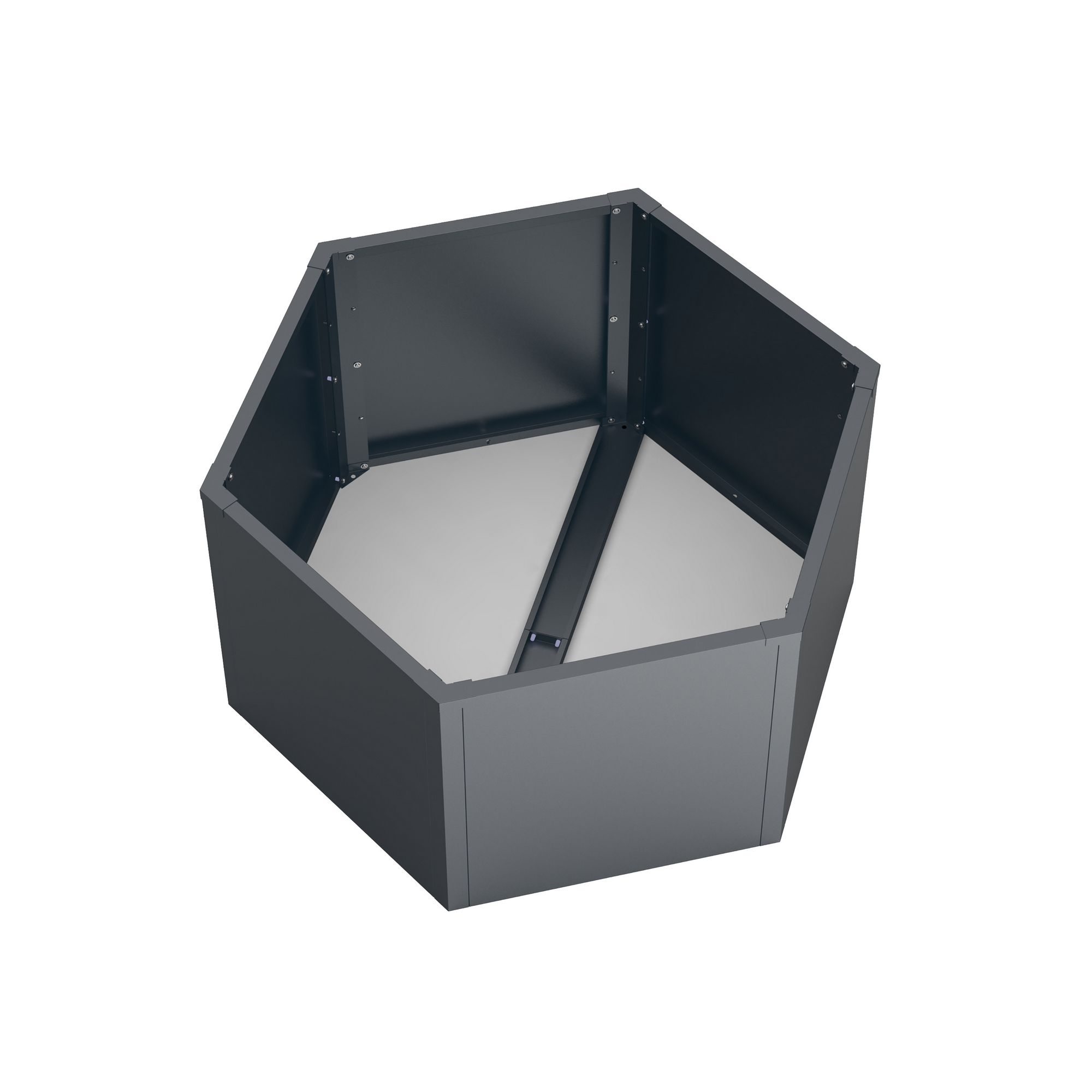 Hochbeet 'Varia 52' Stahl sechseckig anthrazit Ø 100 x 52 cm