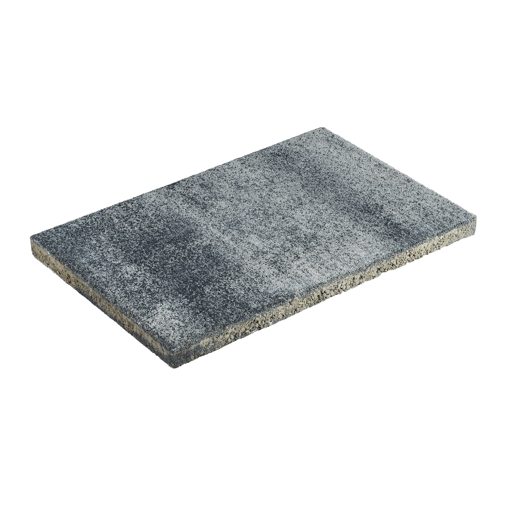 Terrassenplatte 'T-Court Drain' Beton weiß/schwarz 60 x 40 x 4 cm