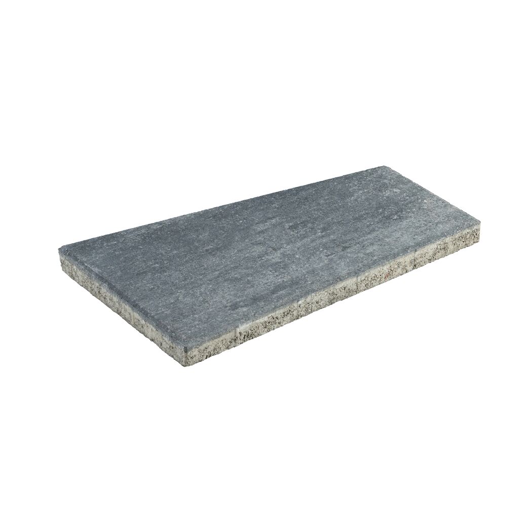 Terrassenplatte 'T-Court Linea' Beton weiß/schwarz 50 x 30 x 4 cm