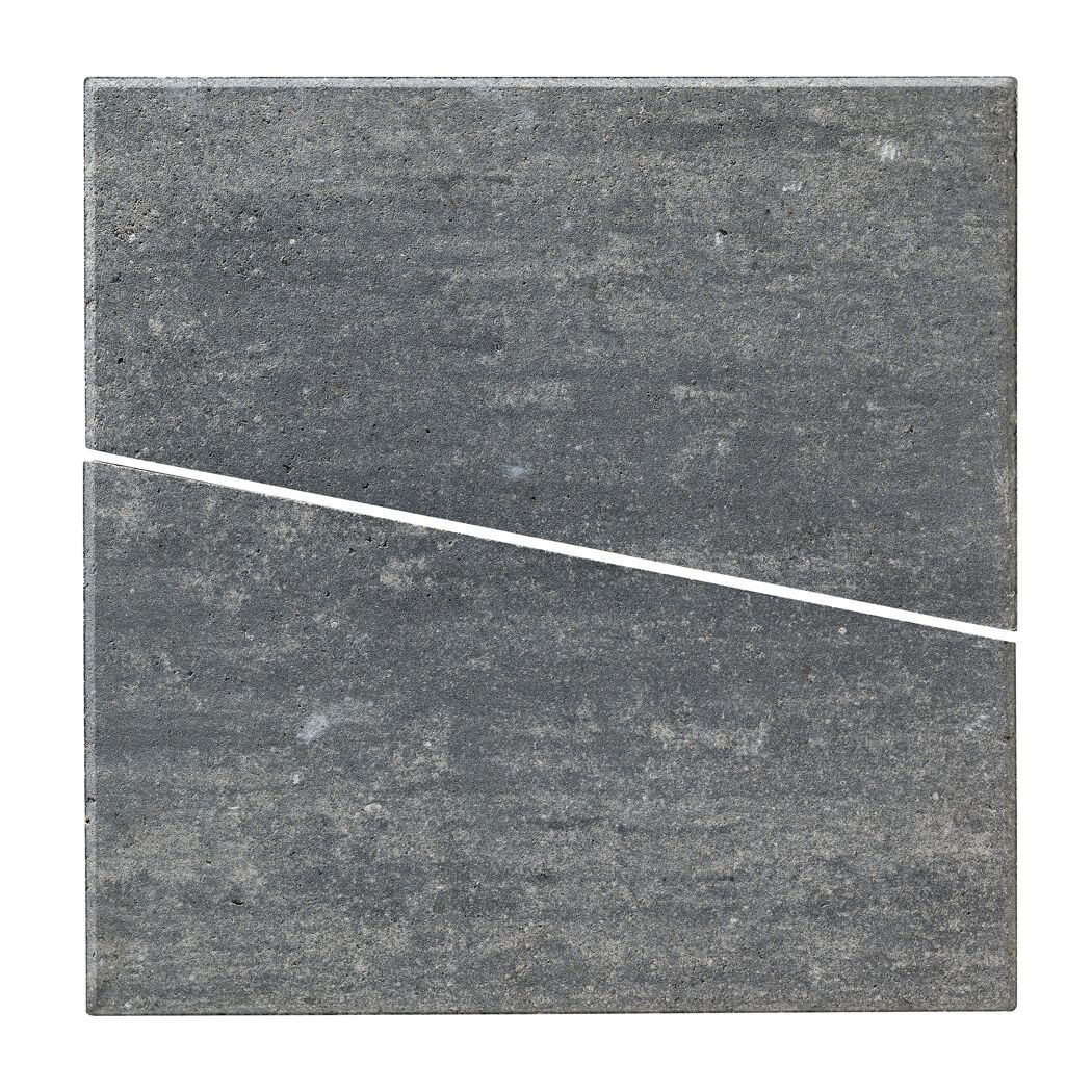 Terrassenplatte 'T-Court Linea' Beton weiß/schwarz 50 x 30 x 4 cm