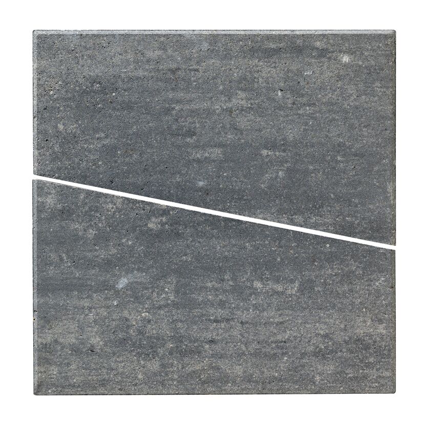 Terrassenplatte 'T-Court Linea' Beton weiß/schwarz 50 x 30 x 4 cm