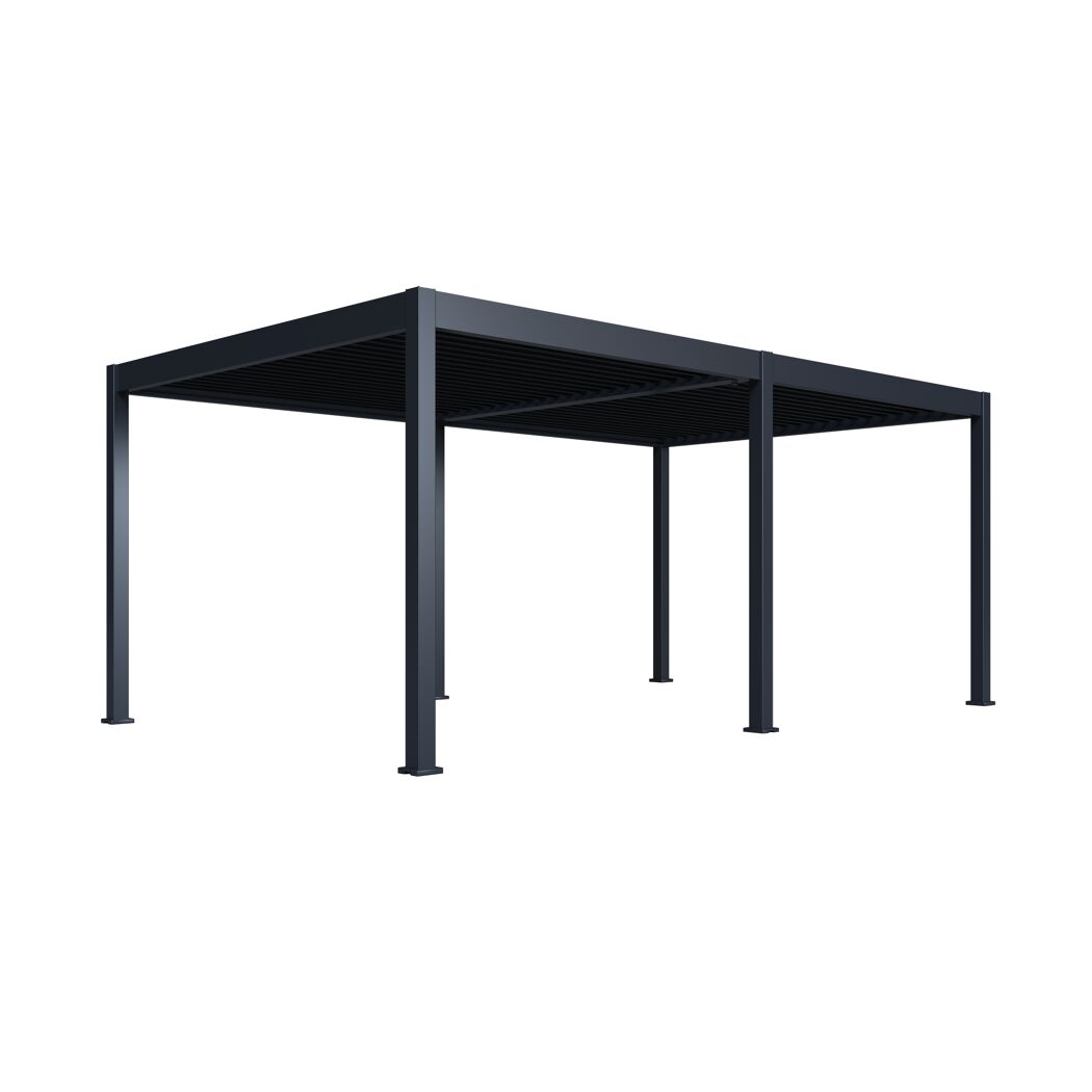 Pergola 'Grand Tuscan 1220' inklusive Lamellendach anthrazit 599 x 370 x 256 cm