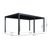Pergola 'Grand Tuscan 1220' inklusive Lamellendach anthrazit 599 x 370 x 256 cm