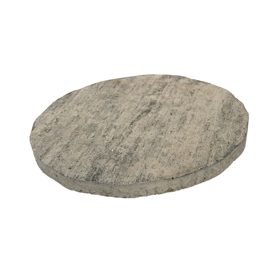 Trittplatte 'T-Court Trittst' Beton weiß/schwarz Ø 40 x 3 cm