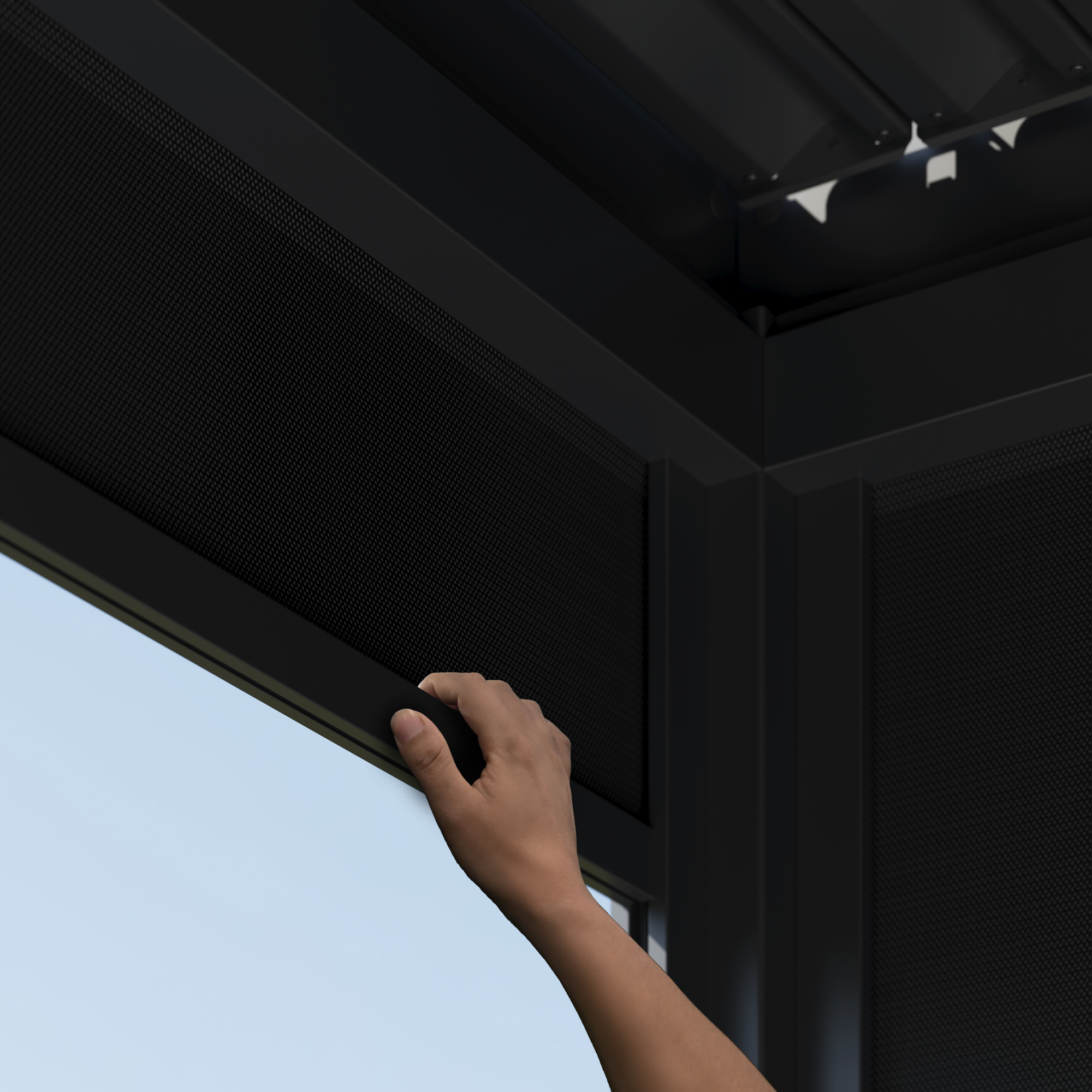 Seitenteil für Pergola 'Grand Tuscan 14' anthrazit 340 x 237 cm