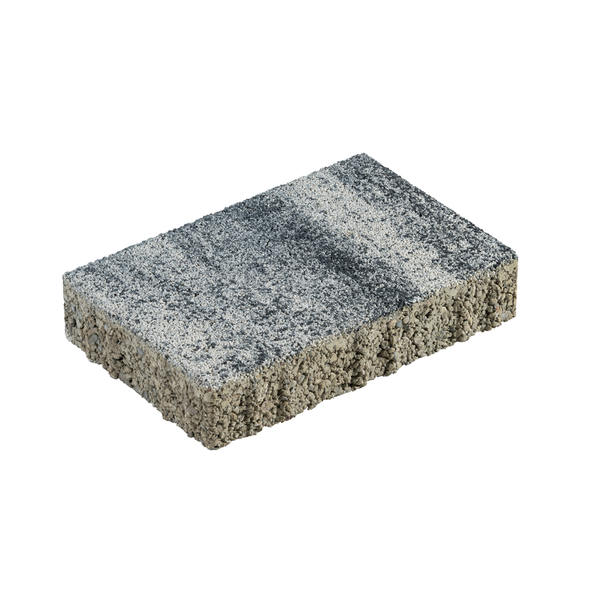 Pflasterstein 'T-Place Drain' Beton weiß/schwarz 30 x 20 x 6 cm