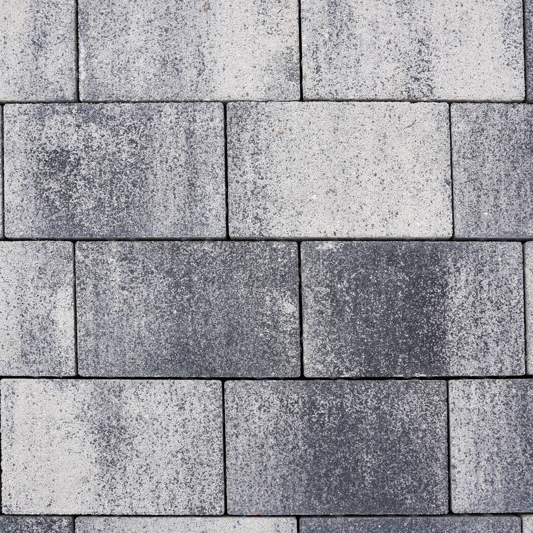 Pflasterstein 'T-Place Drain' Beton weiß/schwarz 30 x 20 x 6 cm