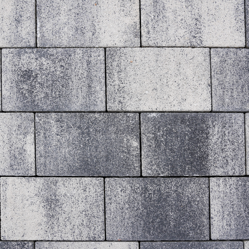 Pflasterstein 'T-Place Drain' Beton weiß/schwarz 30 x 20 x 6 cm