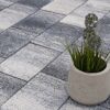 Pflasterstein 'T-Place Drain' Beton weiß/schwarz 30 x 20 x 6 cm