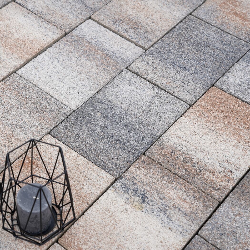 Pflasterstein 'T-Place Drain' Beton muschelkalkfarben 30 x 20 x 6 cm