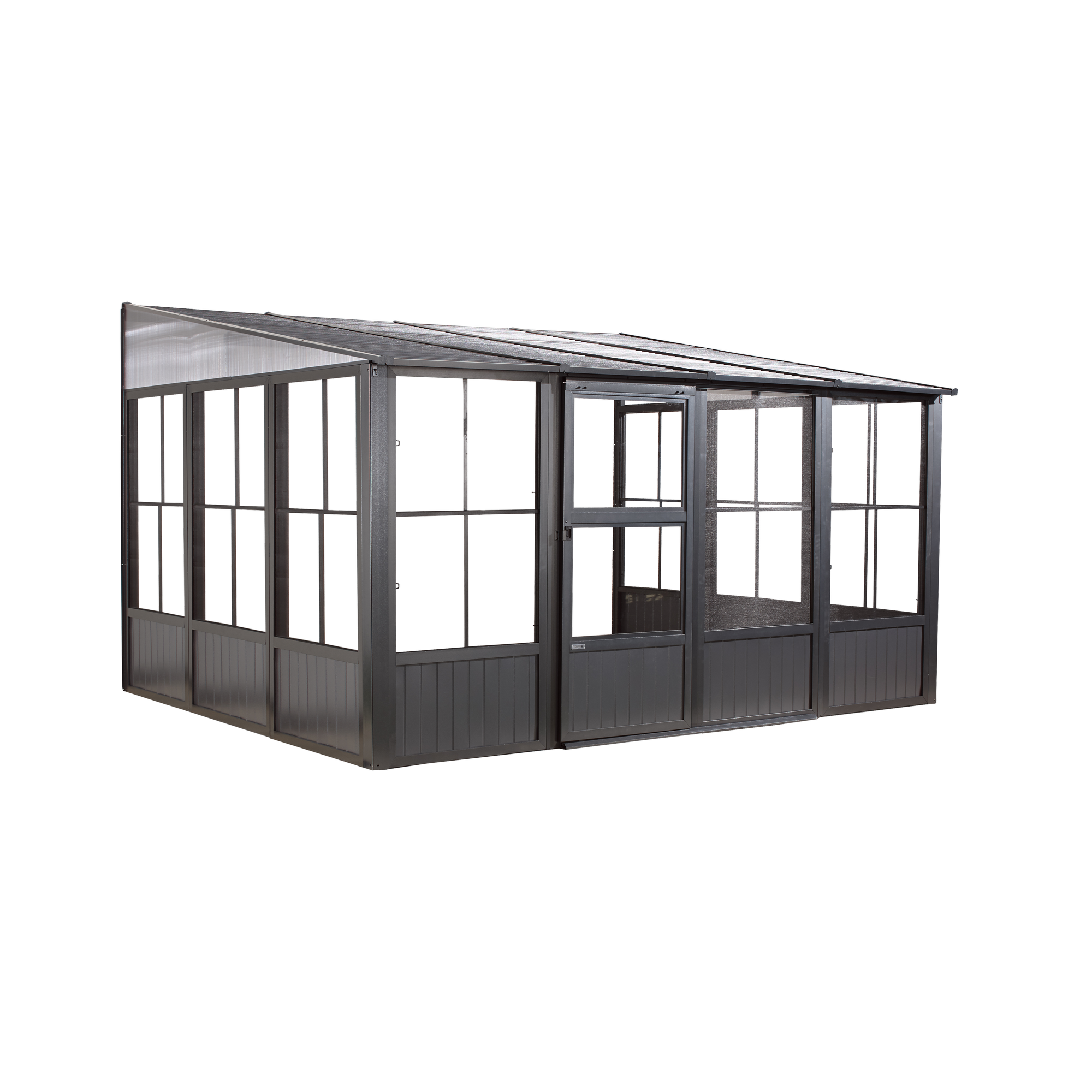 Kaltwintergarten 'Mural 1013' anthrazit 309 x 404 cm, mit Hardtop