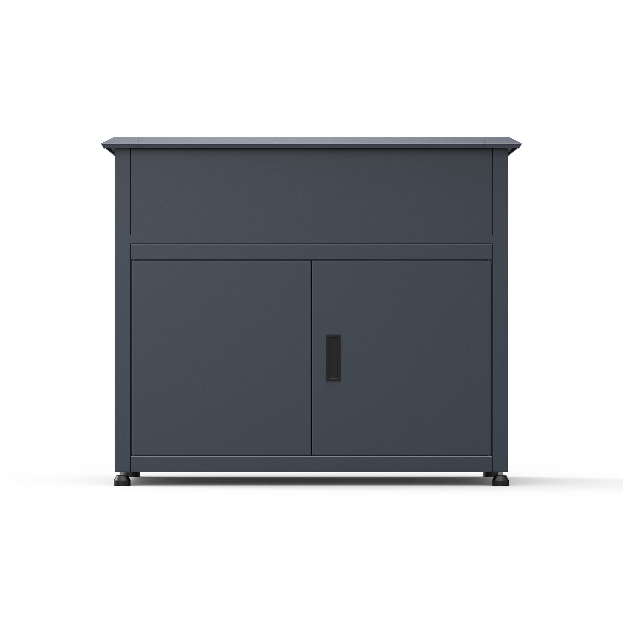 Hochbeet 'Plexa' Stahl anthrazit 100 x 50 x 85 cm, mit Unterschrank und Entwässerungssystem