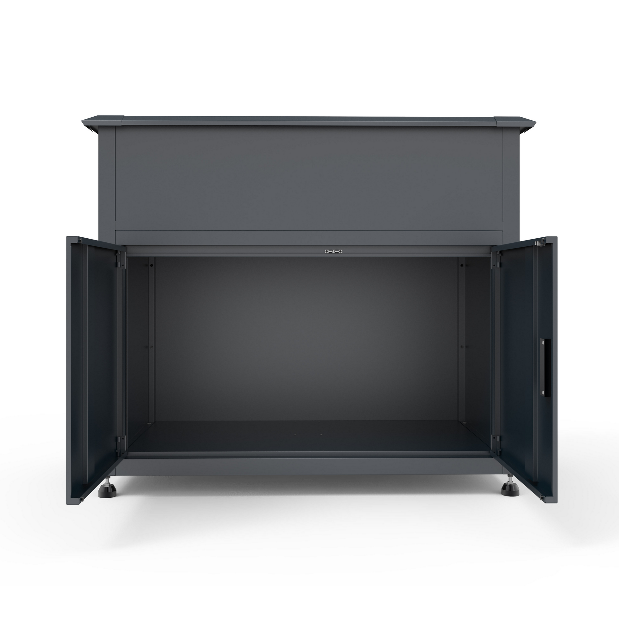 Hochbeet 'Plexa' Stahl anthrazit 100 x 50 x 85 cm, mit Unterschrank und Entwässerungssystem