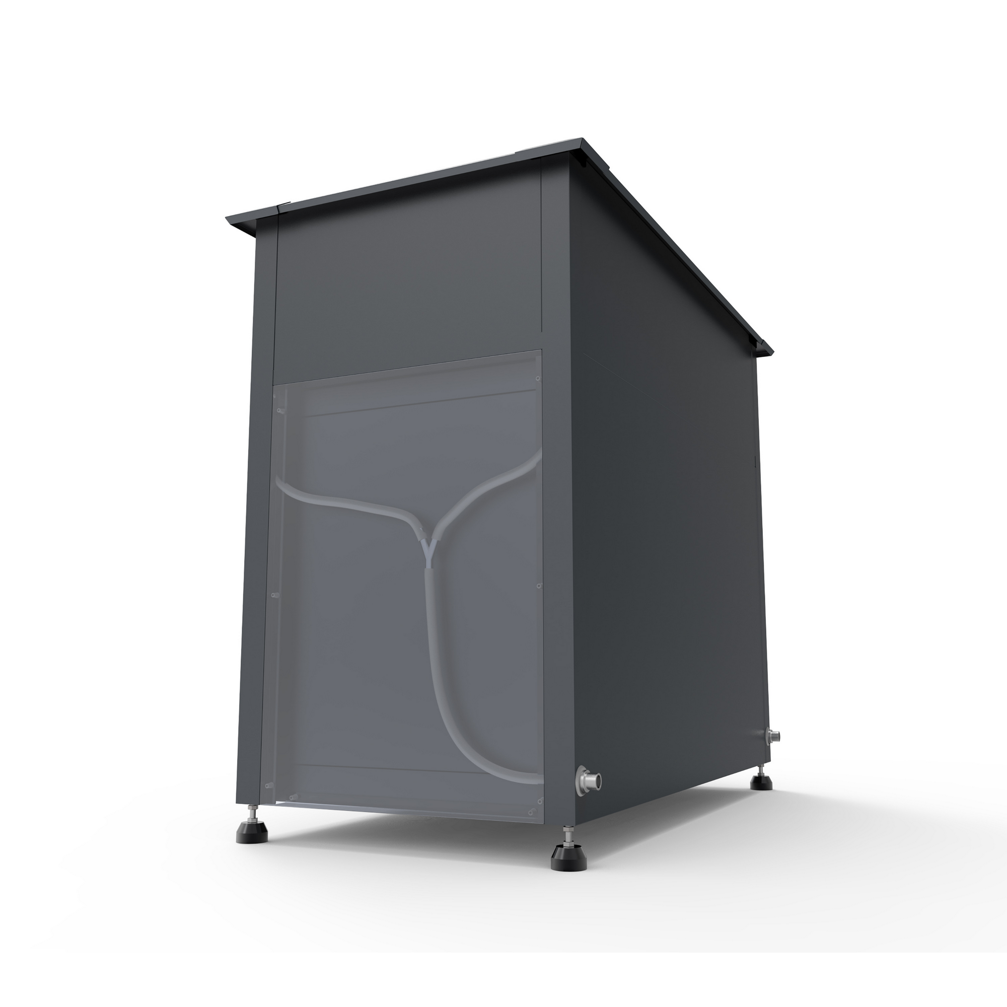 Hochbeet 'Plexa' Stahl anthrazit 100 x 50 x 85 cm, mit Unterschrank und Entwässerungssystem