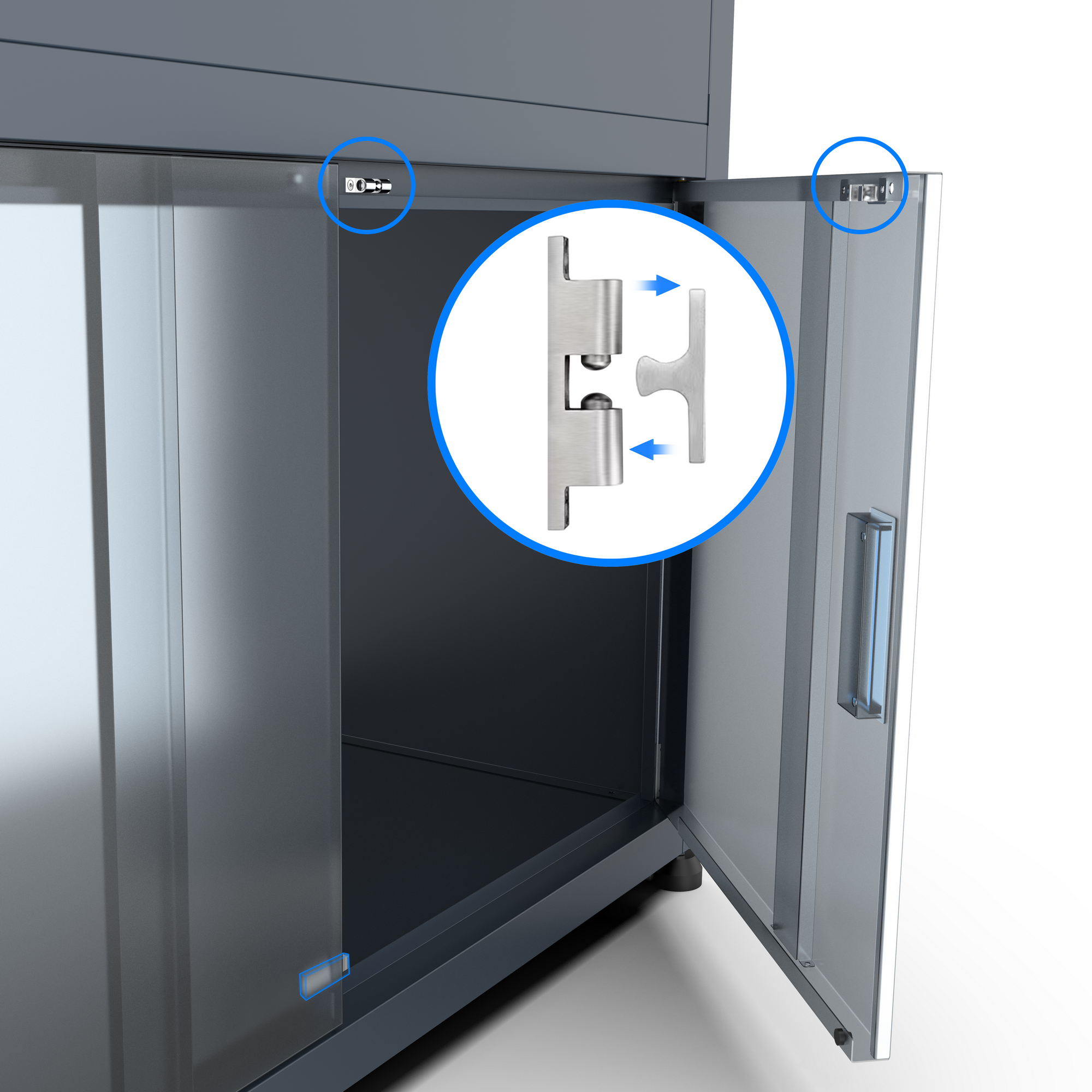 Hochbeet 'Plexa' Stahl anthrazit 100 x 50 x 85 cm, mit Unterschrank und Entwässerungssystem