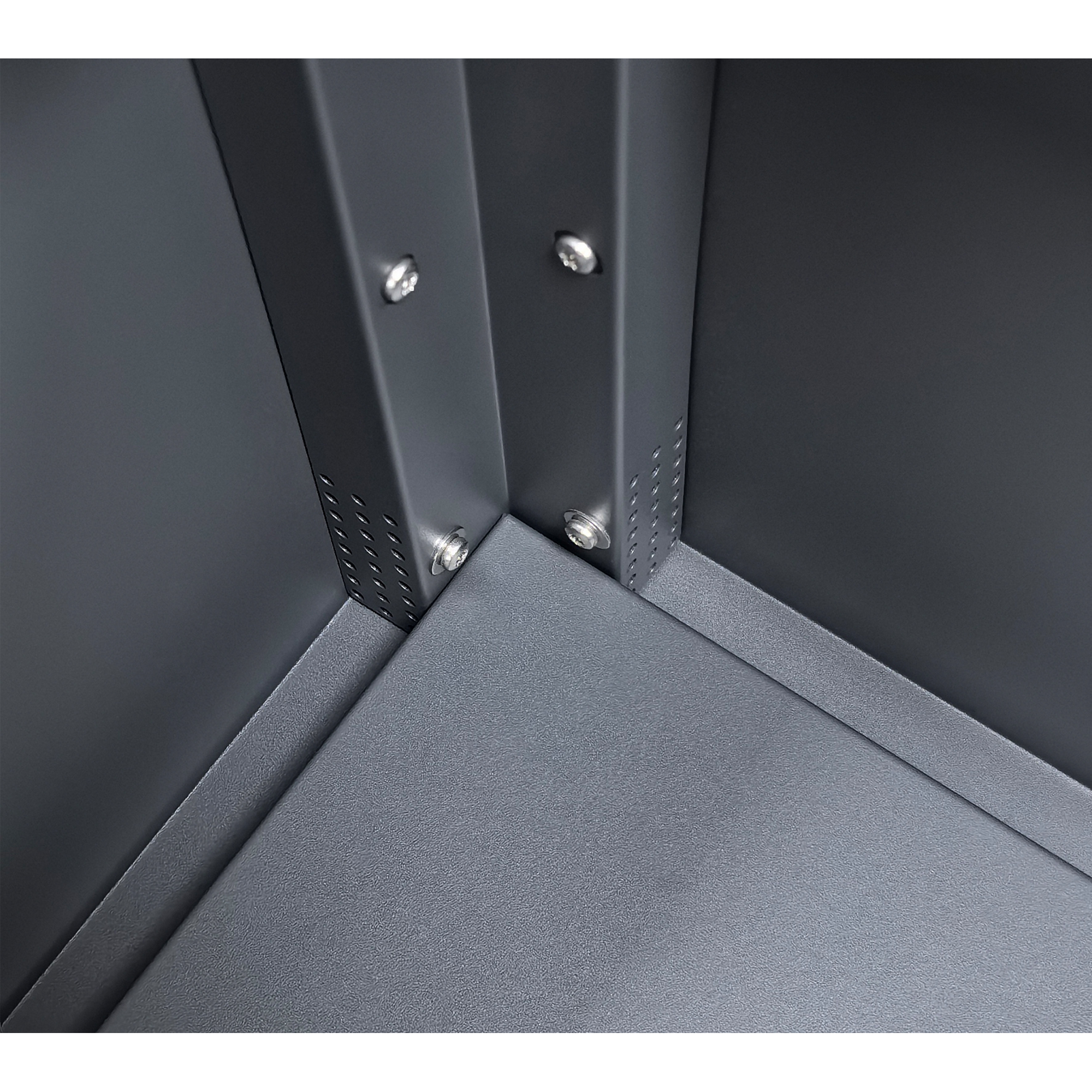 Hochbeet 'Plexa' Stahl anthrazit 100 x 50 x 85 cm, mit Unterschrank und Entwässerungssystem