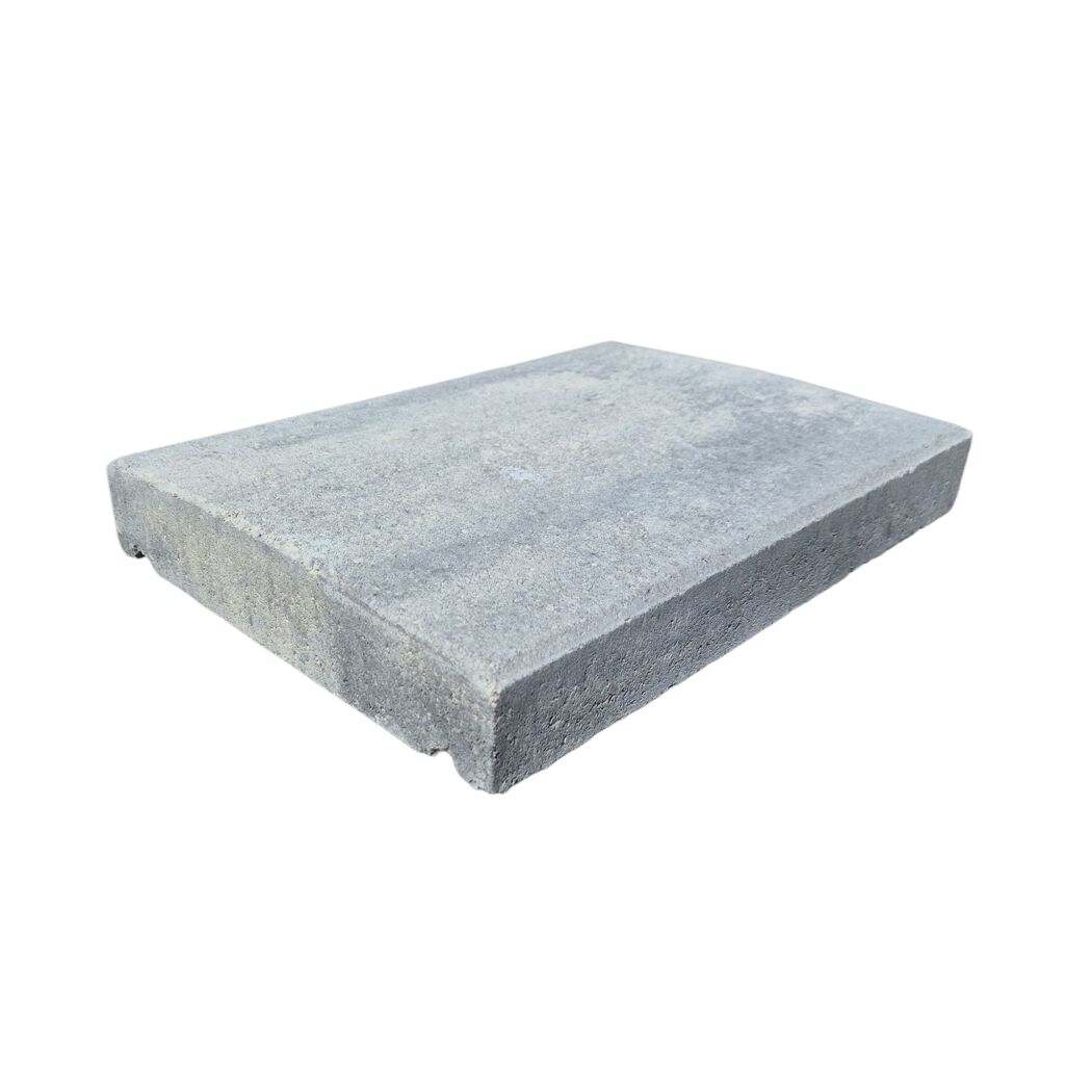 Mauerabdeckung 'T-Wall Easy' Beton  weiß/schwarz 40 x 20 x 4 cm
