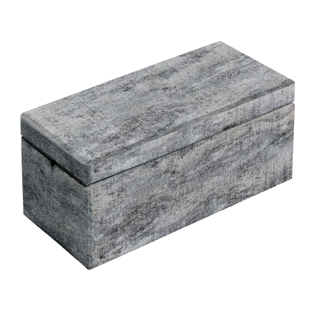 Mauerabdeckung 'T-Wall Easy' Beton  weiß/schwarz 40 x 20 x 4 cm