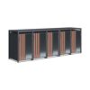 Mülltonnenbox 'Status 5' anthrazit/Holzoptik 330 x 80 x 116 cm
