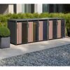 Mülltonnenbox 'Status 5' anthrazit/Holzoptik 330 x 80 x 116 cm