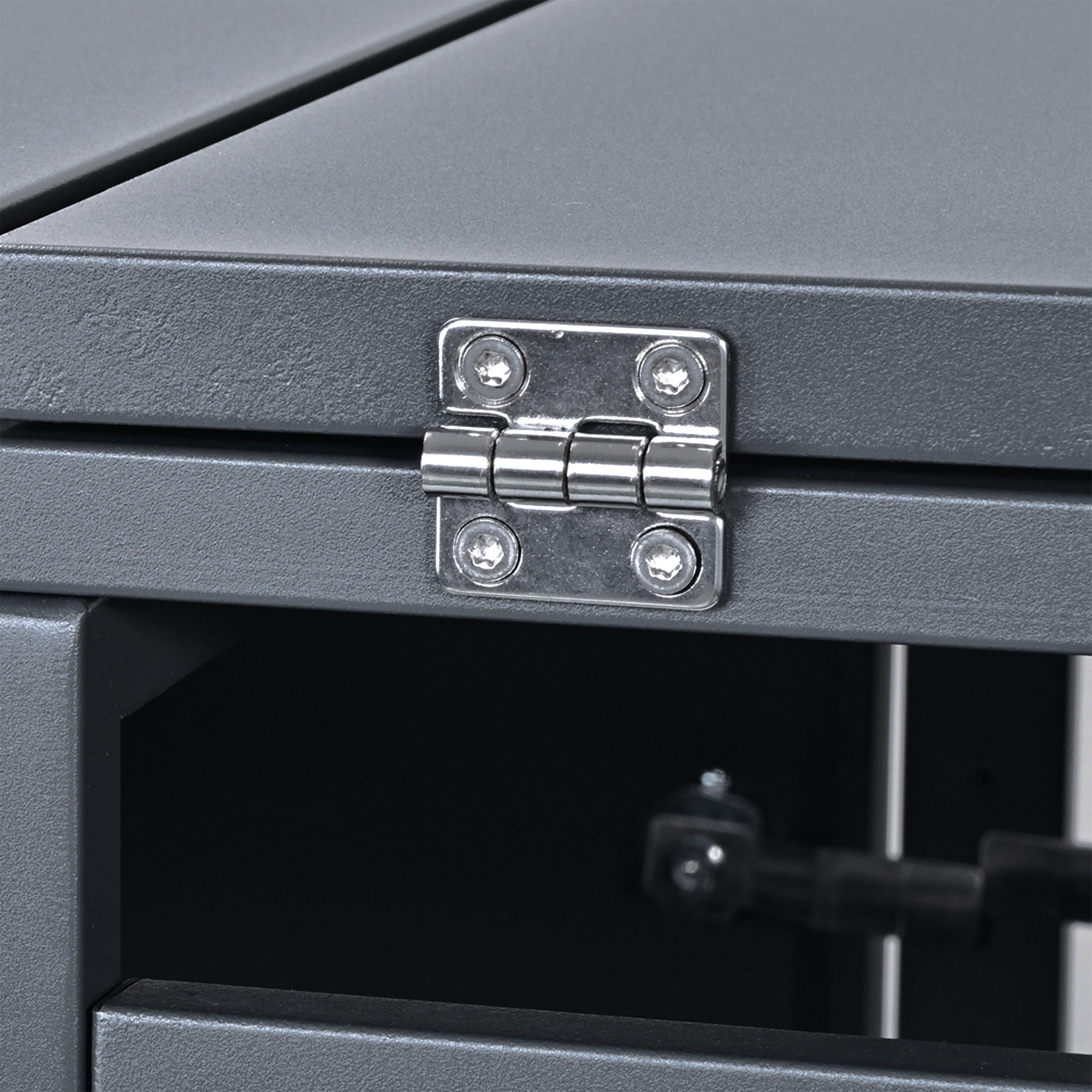 Mülltonnenbox 'Status 5' anthrazit/Holzoptik 330 x 80 x 116 cm