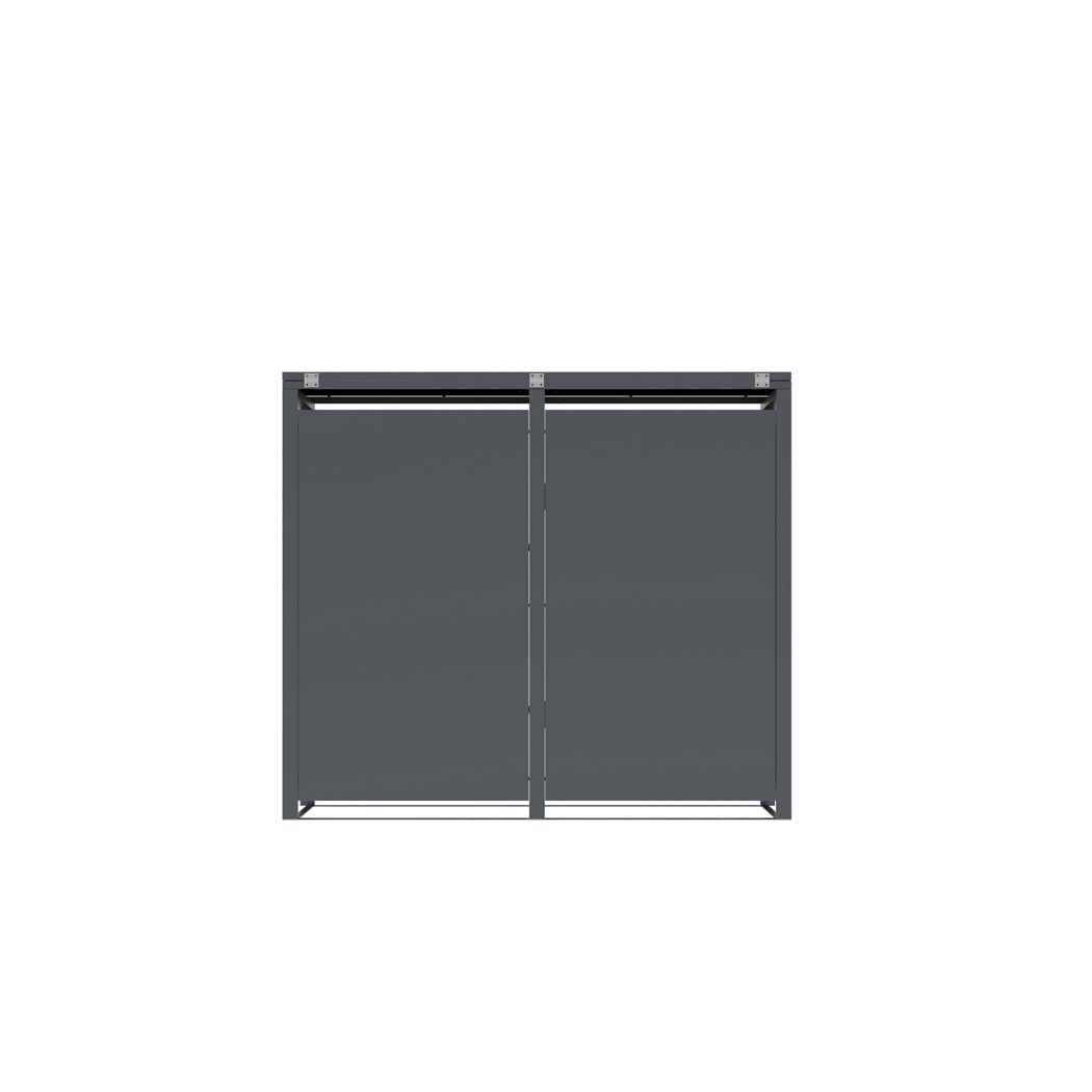 Mülltonnenbox 'Status 2' anthrazit/Holzoptik 132 x 80 x 116 cm