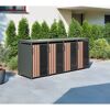 Mülltonnenbox 'Status 4' anthrazit/Holzoptik 265 x 80 x 116 cm
