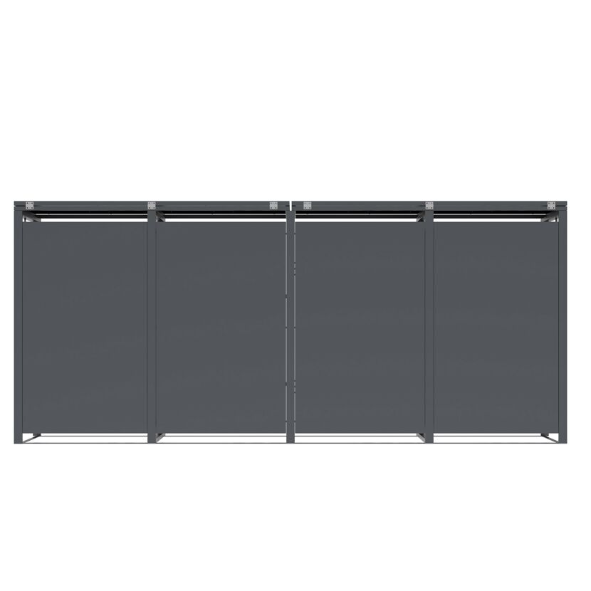 Mülltonnenbox 'Status 4' anthrazit/Holzoptik 265 x 80 x 116 cm