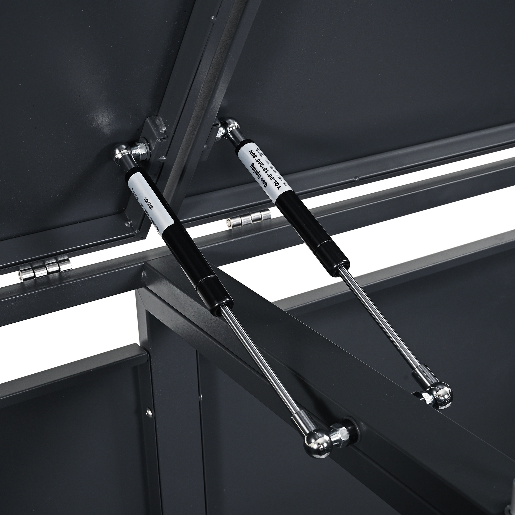 Mülltonnenbox 'Status 4' anthrazit/Holzoptik 265 x 80 x 116 cm