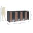 Mülltonnenbox 'Status 4' anthrazit/Holzoptik 265 x 80 x 116 cm